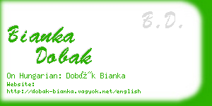 bianka dobak business card